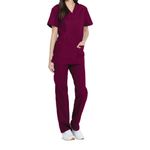 Unisex Scrub Set Top/Trs Wine 2Xl