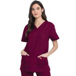 Unisex Scrub Set Top/Trs Wine Xl