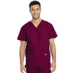 Unisex Scrub Set Top/Trs Wine Xs
