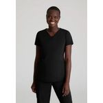 Serene Knit Scrub Top Black 3Xl