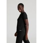 Serene Knit Scrub Top Black 4Xl