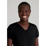 Serene Knit Scrub Top Black 5Xl