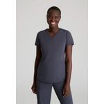 Serene Knit Scrub Top Pewter 5Xl
