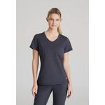 Flow Knit Scrub Top Pewter S