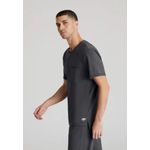 Flex Knit Scrub Top Pewter L