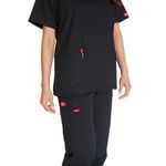 Signature Scrub Top Black L