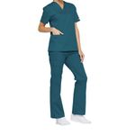 Signature Scrub Top Carib Blue L