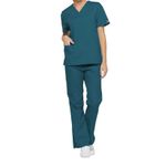 Signature Scrub Top Carib Blue Xs