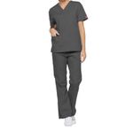 Signature Scrub Top Pewter Xl