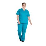 Signature Scrub Top Teal 2Xl