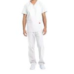Unisex Scrub Set Top/Trs White M