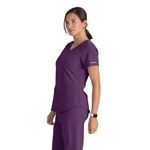 Breeze Womens Scrub Top Eggplant Xl