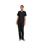 4700 Unisex Scrub Top Black 2Xl