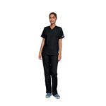 4700 Unisex Scrub Top Black Xs
