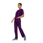 4700 Unisex Scrub Top Eggplant 3Xl