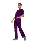 4700 Unisex Scrub Top Eggplant Xs