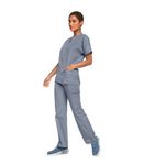 4700 Unisex Scrub Top Grey Xs
