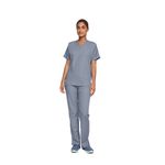 4700 Unisex Scrub Top Grey 2Xs