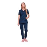 Revolution Mock Wrap Top Navy L