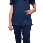 Revolution Mock Wrap Top Navy Xl