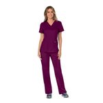 Revolution Mock Wrap Top Wine M