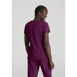 Serene Knit Scrub Top Wine Xl