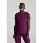 Serene Knit Scrub Top Wine 2Xl