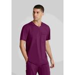 Flex Knit Scrub Top Wine Xl