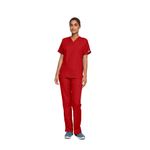 4700 Unisex Scrub Top Red 2Xl