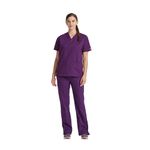 Signature Scrub Top Eggplant 2Xs