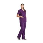 Signature Scrub Top Eggplant 2Xs