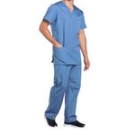 Prof V-Neck Scrub Top Ceil Blue 2Xs