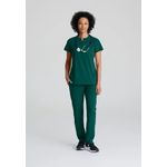 One Flux Scrub Top Hunt Grn S