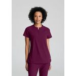 One Flux Scrub Top Wine M