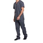 Prof V-Neck Scrub Top Pewter 2Xl