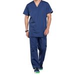 Prof V-Neck Scrub Top Navy L
