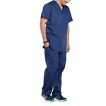Prof V-Neck Scrub Top Navy Xs