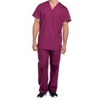 Prof V-Neck Scrub Top Wine M