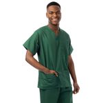 Unisex Lwt Scrub Top Bottle Grn M