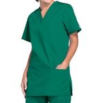 Prof V-Neck Scrub Top Hunt Green L