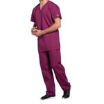 Prof V-Neck Scrub Top Wine 2Xl