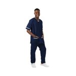 V-Neck Scrub Top Navy/White S