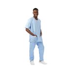 V-Neck Scrub Top Sky Blue/White Xs