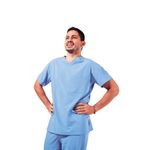 Eco Stretch Scrub Top Ceil Blue 3Xl