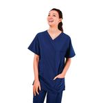 Eco Stretch Scrub Top Navy 4Xl