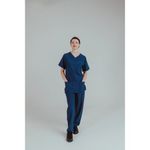 Eco Stretch Scrub Top Navy L