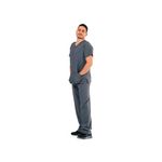 Eco Stretch Scrub Top Pewter 4Xl