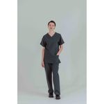 Eco Stretch Scrub Top Pewter S