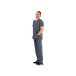 Eco Stretch Scrub Top Pewter Xl