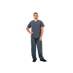 Eco Stretch Scrub Top Pewter Xs